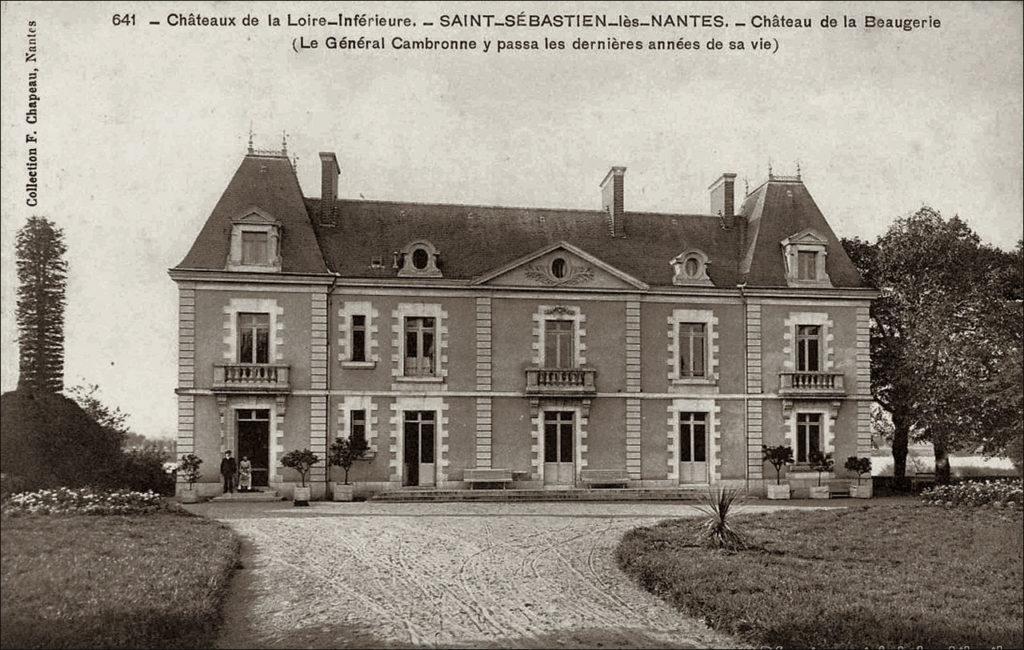 Le château de la Beaugerie à Saint-Sébastien-sur-Loire dans les années 1900.