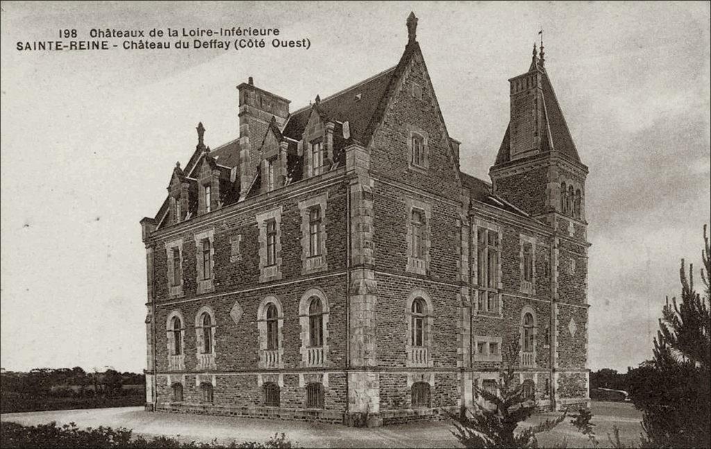 Le château du Deffay sur la commune de Sainte-Reine-de-Bretagne dans les années 1900.