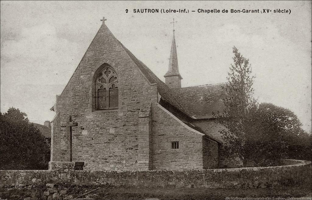 La chapelle de Bon-Garant sur la commune de Sautron dans les années 1900.