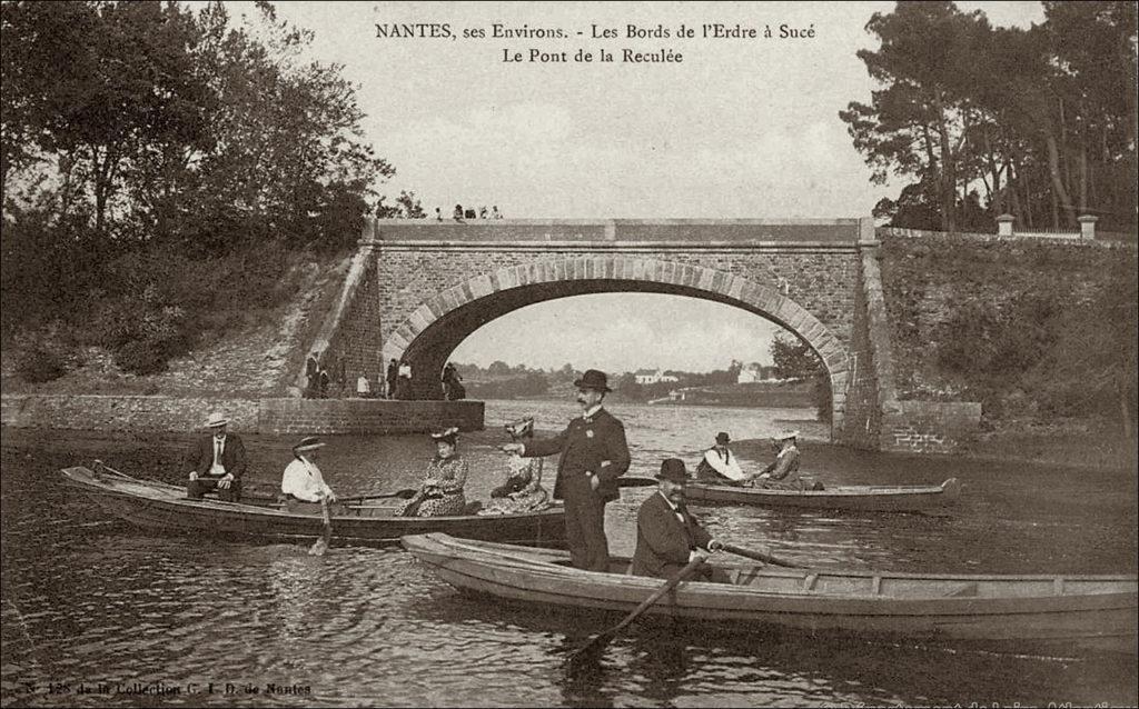 Le pont de la Reculée à Sucé-sur-Erdre dans les années 1900.