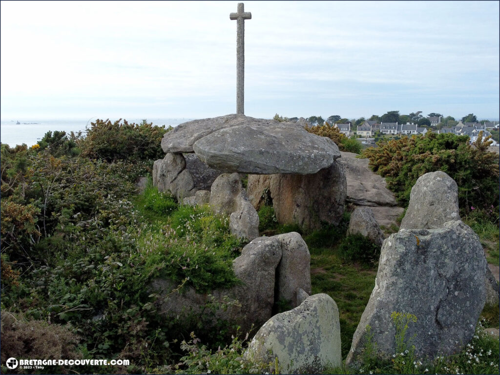 Dolmen du Guiliguy sur la commune de Ploudalmézeau dans le Finistère.