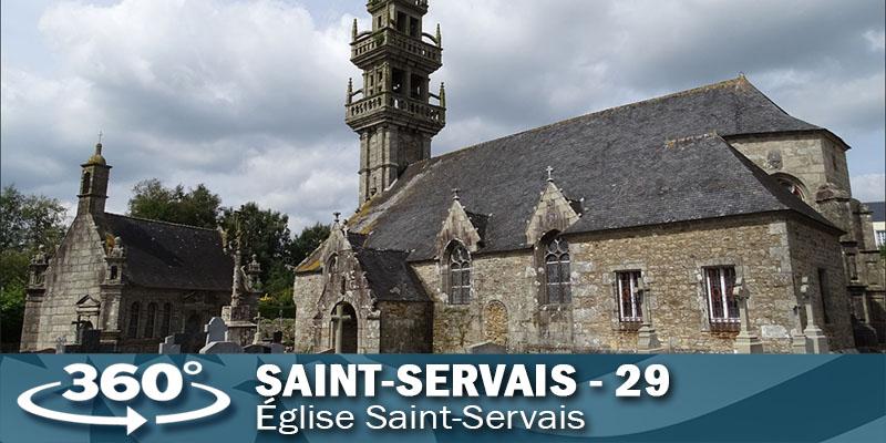 Visite virtuelle de L'église Saint-Servais dans le Finistère.