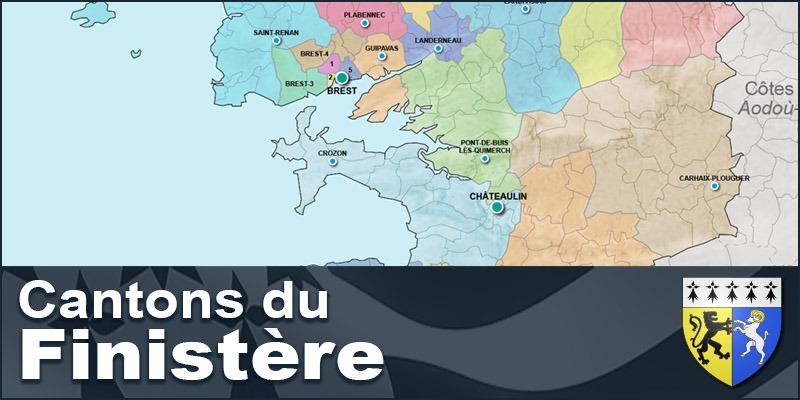 Carte des cantons du Finistère