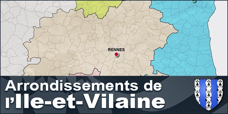 Carte des arrondissements de l'Ile-et-Vilaine