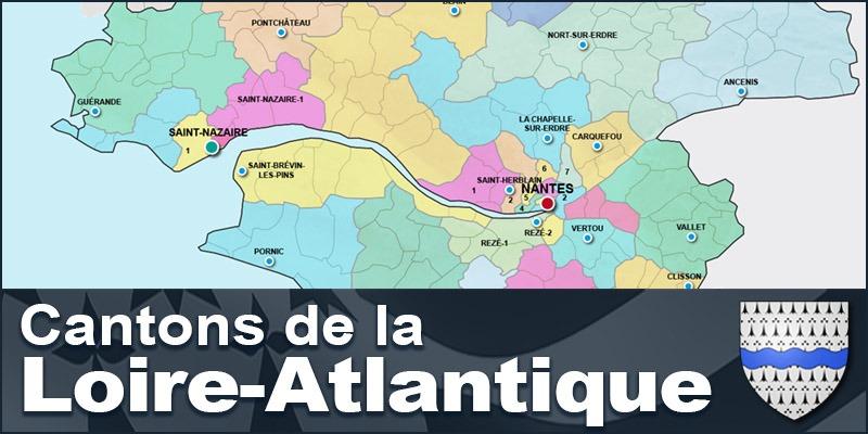 Carte des cantons de la Loire-Atlantique