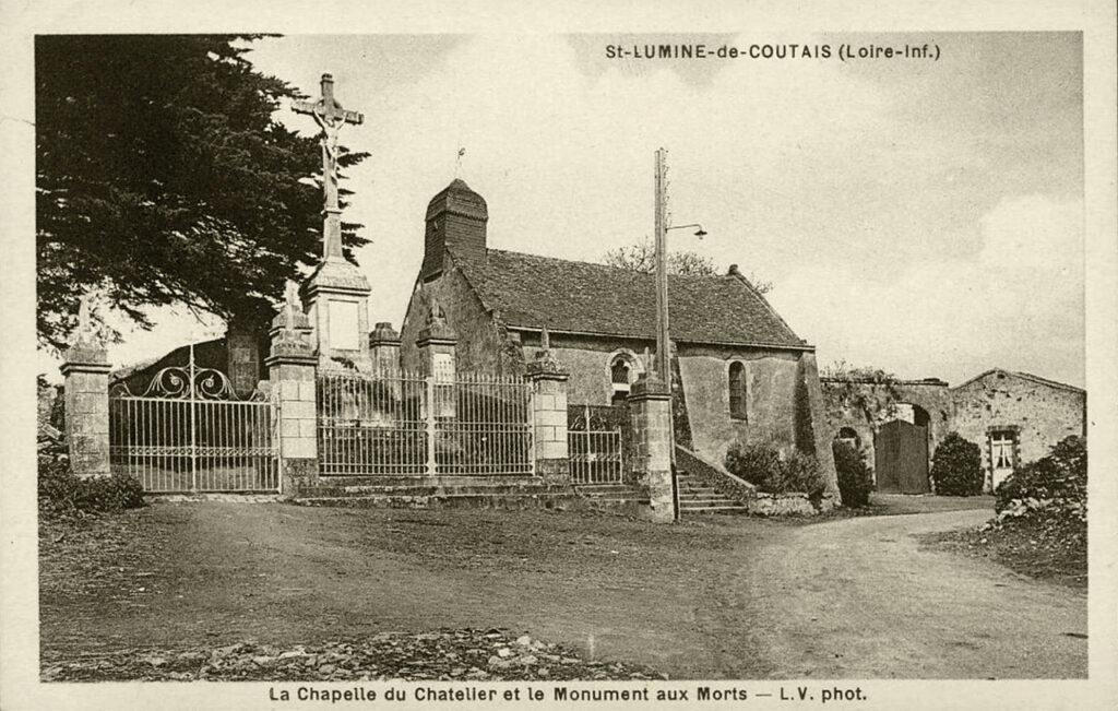 La chapelle du Chatelier sur la commune de Saint-Lumine-de-Coutais dans les années 1900.