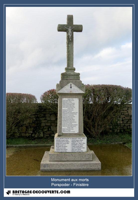 Monument aux morts de Porspoder dans le Finistère.