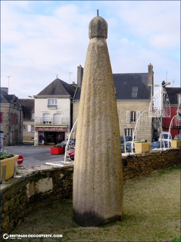 Stèle gauloise à Plounéour-Lanvern dans le Finistère.