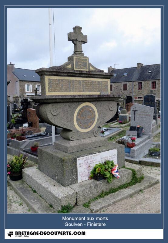 Le monument aux morts de la commune de Goulven.