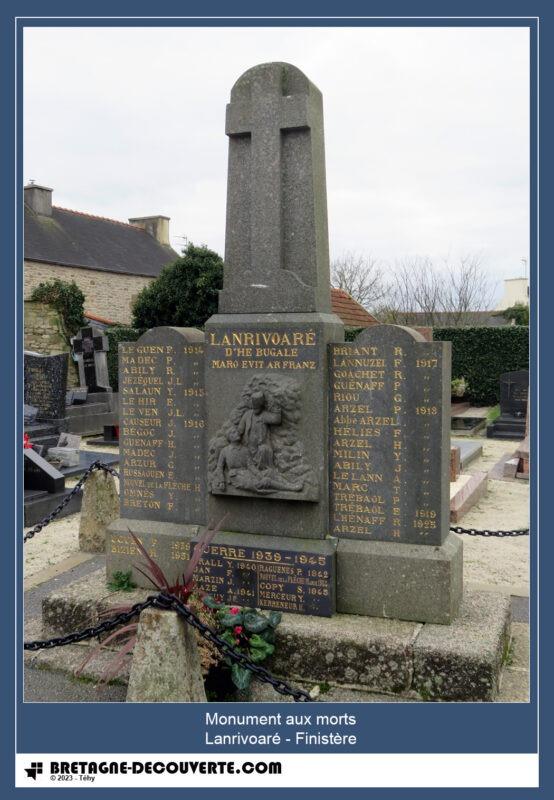 Le monument aux morts de la commune de Lanrivoaré.