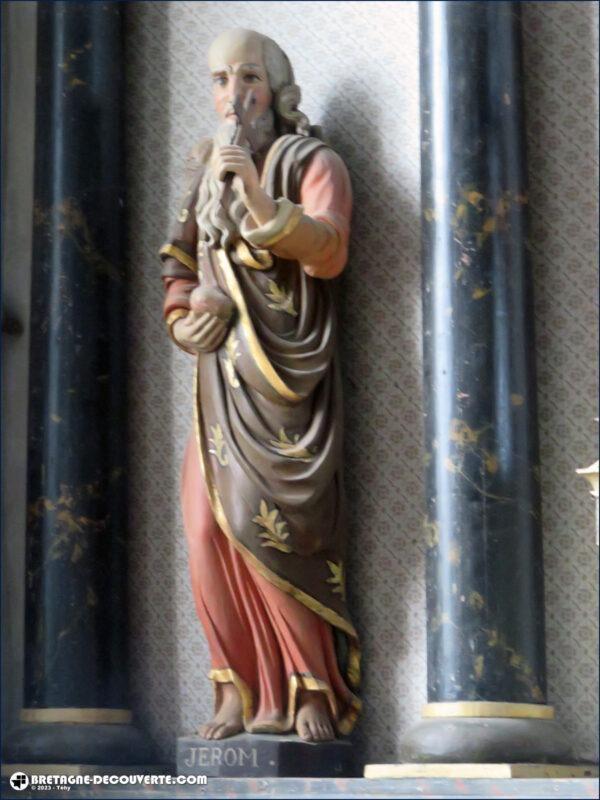 Statue de saint Jérôme dans l'église de Cast.