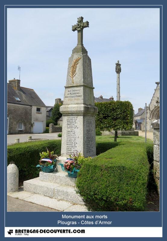 Monument aux morts de la commune de Plougras.