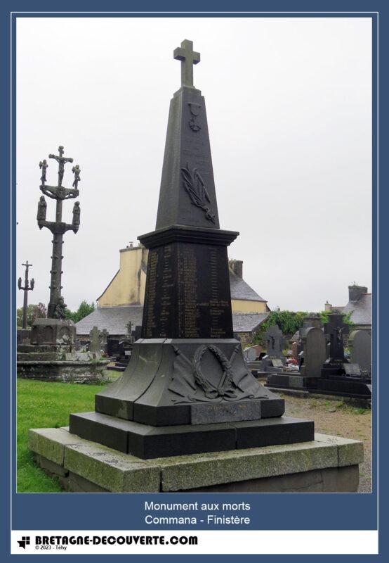 Le monument aux morts de la commune de Commana.