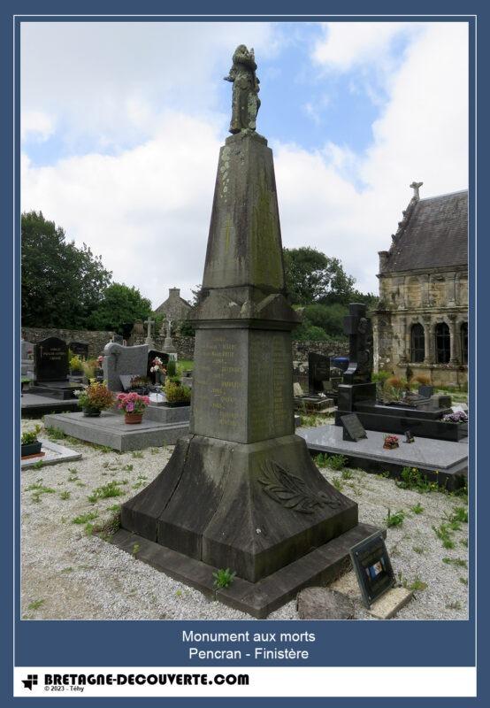Le monument aux morts de la commune de Pencran.