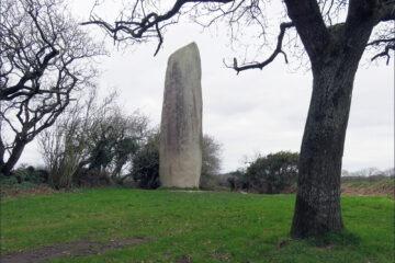 Le menhir de Kerloas sur la commune de Plouarzel dans le Finistère.