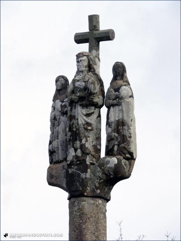 Détail du calvaire de Pratguen dans la commune de Saint-Méen.