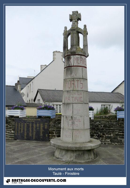 Le monument aux morts de Taulé.