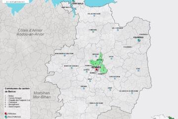 Carte du canton de Betton en Ille-et-Vilaine