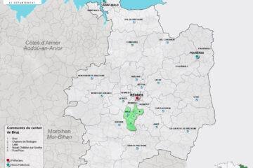 Carte du canton de Bruz en Ille-et-Vilaine