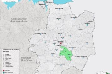 Carte du canton de Janzé en Ille-et-Vilaine