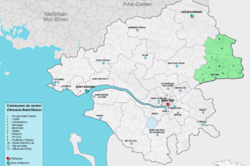 Carte du canton d'Ancenis en Loire-Atlantique