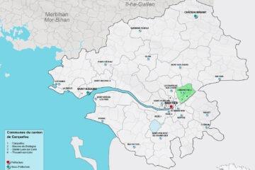 Carte du canton de Carquefou en Loire-Atlantique