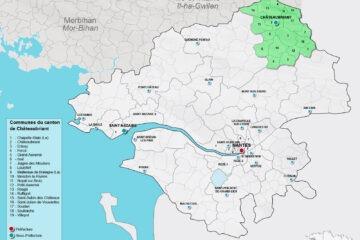 Carte du canton de Châteaubriant en Loire-Atlantique