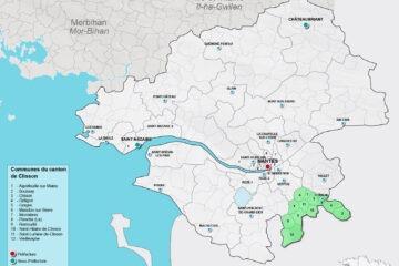 Carte du canton de Clisson en Loire-Atlantique
