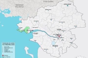 Carte du canton de La Baule-Escoublac en Loire-Atlantique