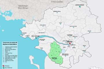 Carte du canton de Machecoul-Saint-Même en Loire-Atlantique