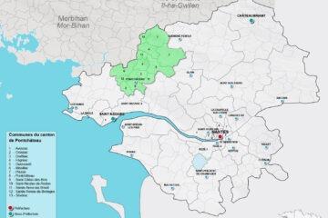 Carte du canton de Pontchâteau en Loire-Atlantique