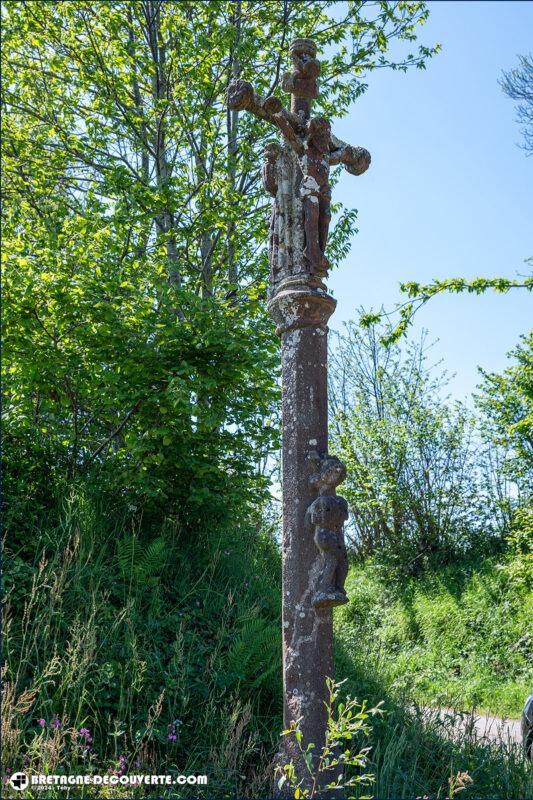 La croix de Kergonan sur la commune de Lopérec dans le Finistère.