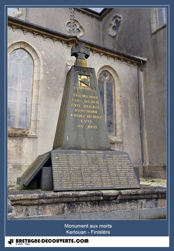 Le monument aux morts de la commune de Kerlouan.