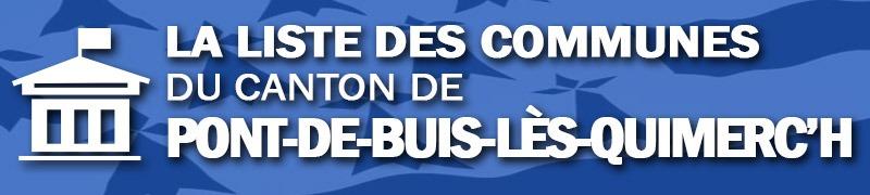 Liste des communes du canton de Pont-de-Buis-lès-Quimerc'h.
