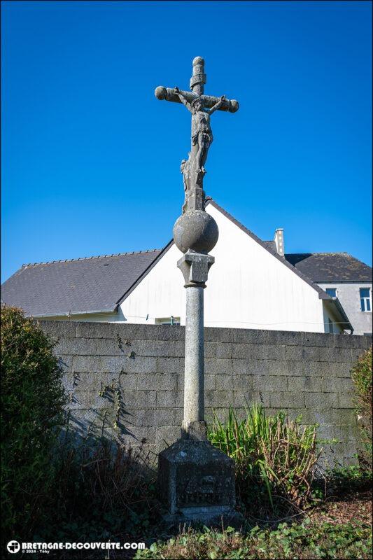 La croix de chemin de Croas an Aot sur la commune de Guissény.