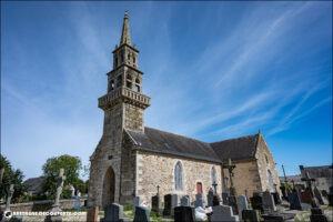 L'église paroissiale Saint-Gouesnou sur la commune de Lanarvily dans le Finistère.