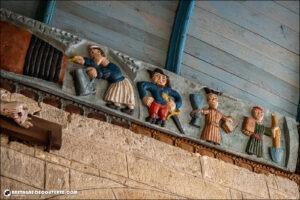 Sablière de l'église Saint-Fiacre de Guengat.
