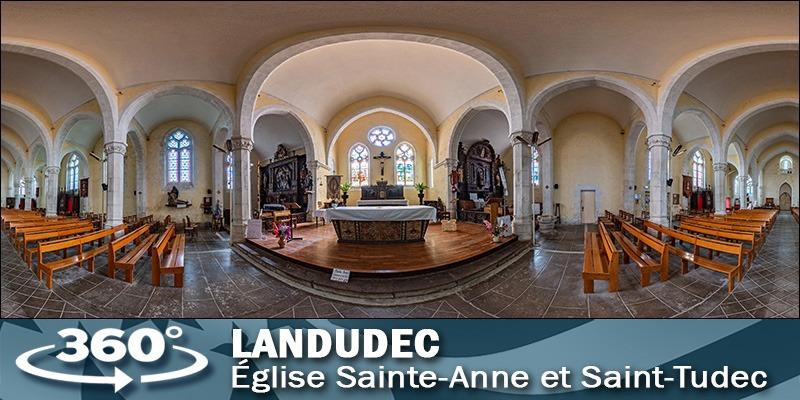 Vignette de la visite virtuelle de l'église Saint-Tudec de Landudec.