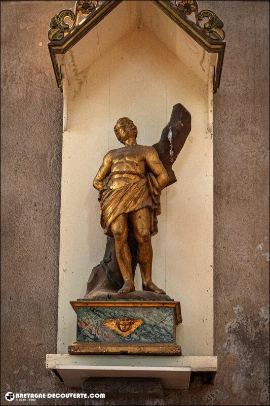 Statue de Saint-Sébastien dans l'église Saint-Pierre-et-Saint-Paul de Lannilis.