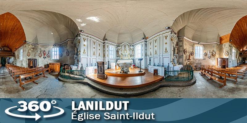 Visite virtuelle de l'église de Lanildut dans le Finistère.