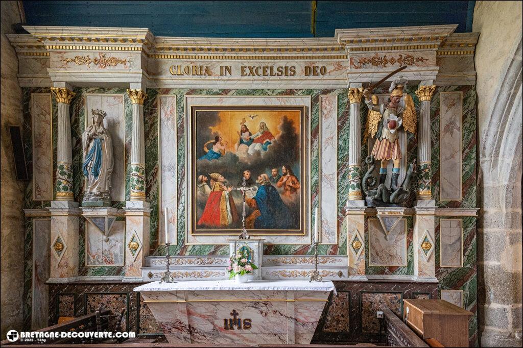 Un retable de l'église Saint-Rivoaré de Lanrivoaré.
