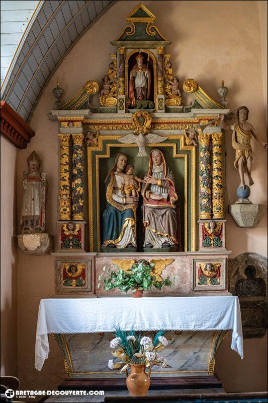 Le retable de la Sainte Parenté de l'église Notre-Dame de Trémaouézan.