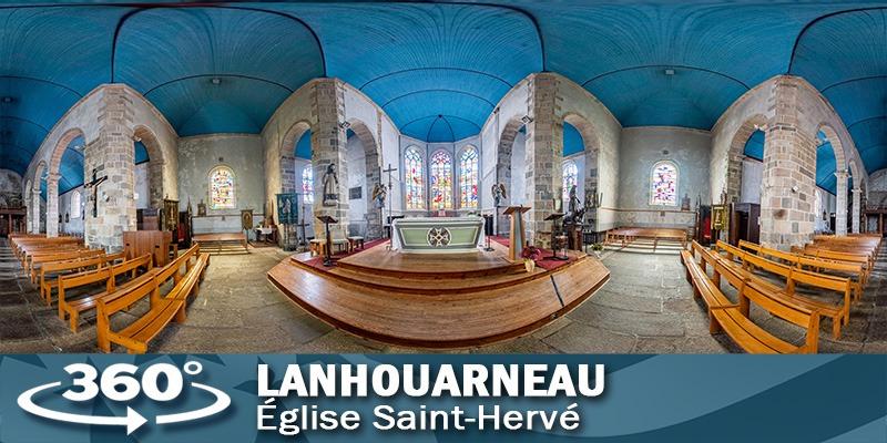 Visite virtuelle de l'église de Lanhouarneau dans le Finistère.