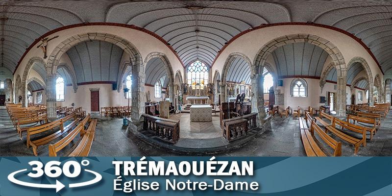 Visite virtuelle de l'église de Trémaouézan dans le Finistère.
